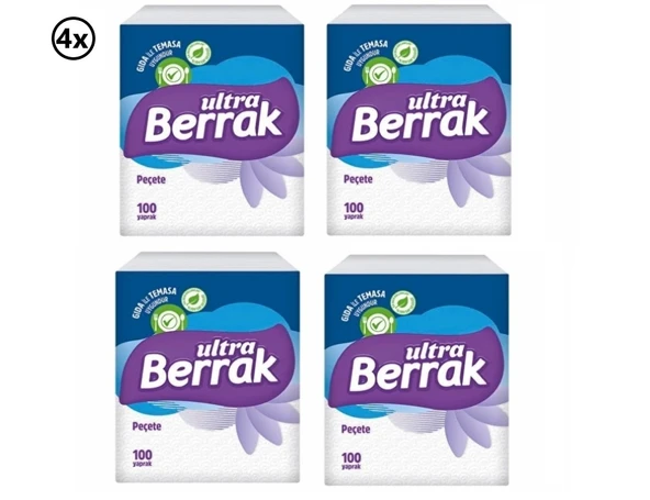 Berrak Kare Peçete 100'lü x 4 Adet ürün görseli 1
