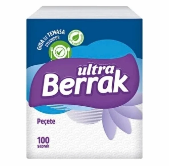 Berrak Kare Peçete 100'lü x 4 Adet - Resim 2