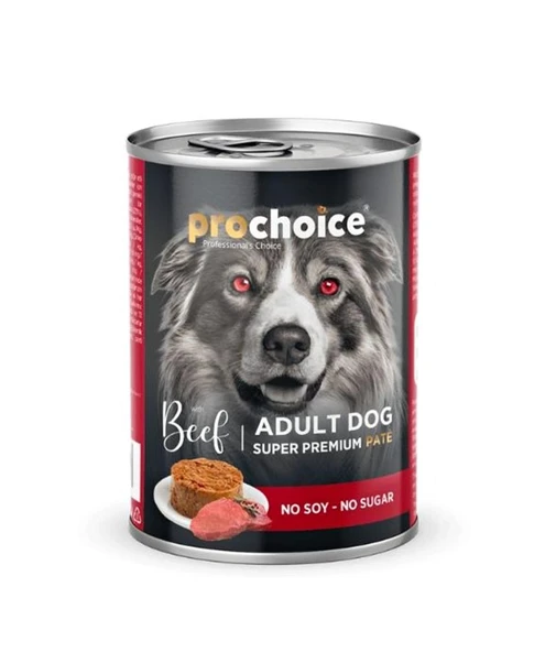 Pro Choice Sigir Etli Sekersiz Ezme Yetiskin Köpek Konservesi 400gr*24 ADET ürün görseli 1