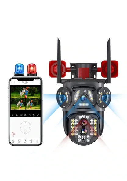 AV-S314 4MP 2 KAMERALI PTZ WİFİ HOPARLÖRLÜ 10X OPTİK ZOOMLU KAMERA ürün görseli 1