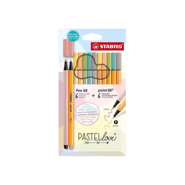 Stabilo Point 88 & Pen 68 Pastellove 12'Li 6888/12-7-7 - 51013421 Yeni ürün görseli 1