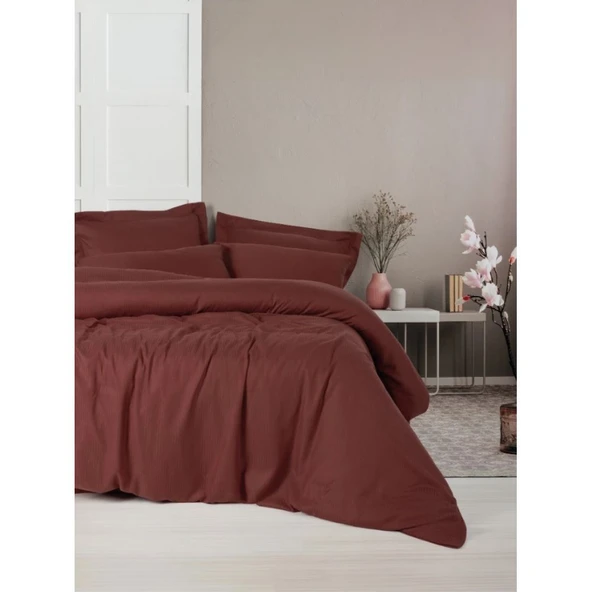 COTTON BOX TENSEL NEVRESIM TAKIMI CIFT KISILIK CRAFT BORDO ürün görseli 1