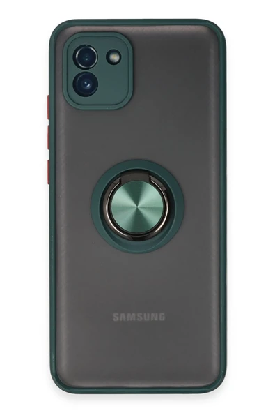 Samsung Galaxy A03 Yüzüklü ve Buğulu Silikon Kapak RCV/Montreal Yüzüklü ürün görseli 1