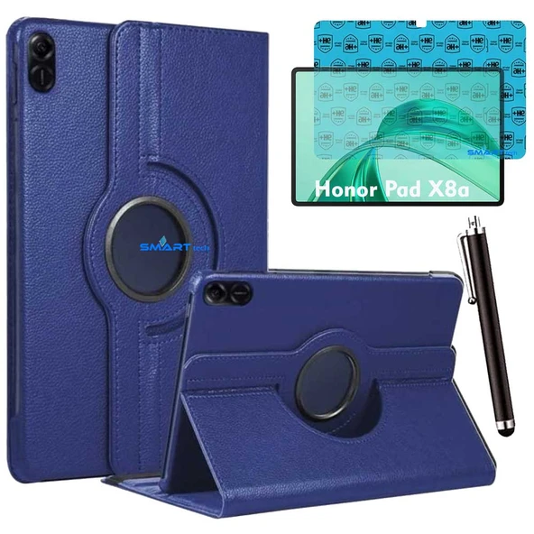 Honor Pad X8A Uyumlu 11 inç Tablet Kılıfı Ekran Koruyucu ve Kalem Set Lacivert ürün görseli 1