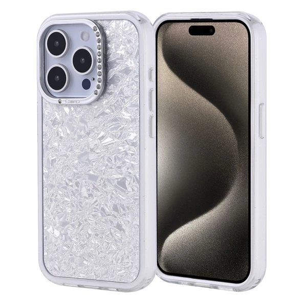 iPhone 15 Pro Kılıf Taş Detaylı ve Şık Pebliss Premium Silikon Kapak ürün görseli 1
