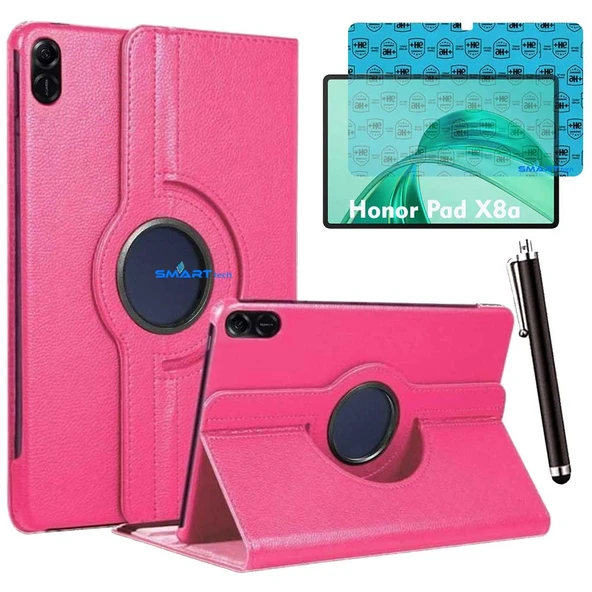 Honor Pad X8A Uyumlu 11 inç Tablet Kılıfı Ekran Koruyucu ve Kalem Set Pembe ürün görseli 1