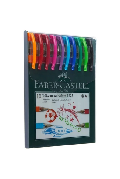 Faber Castell 1425 0,7 mm İğne Uçlu Tükenmez 10'lu Set ürün görseli 1