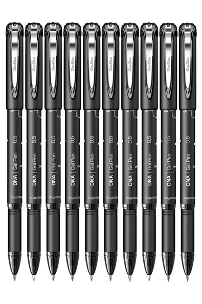Siyah Pilot Kalem DNA Gel Pen 10 Adet Scrikss Pilot Kalem 0.7 mm Roller Uçlu Pilot Kalem İnce Uçlu Likit Mürekkepli ürün görseli 1