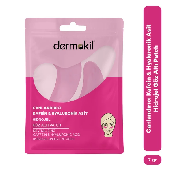Dermokil Canlandırıcı Kafein & Hyaluronik Asit Hidrojel Patch Göz Altı Maskesi ürün görseli 1