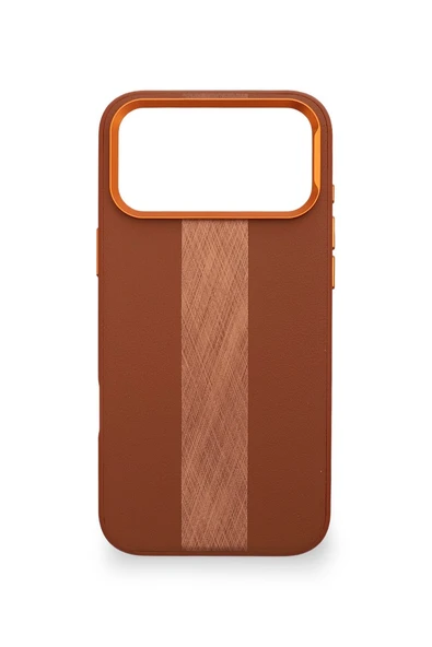 Brushed Ego Case iPhone 17 Pro Max Whiskey Bronze - Resim 2
