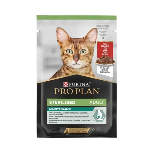 ProPlan Pouch Sterilised Biftekli Kısır Yaş Kedi Maması 85 Gr ürün görseli 1