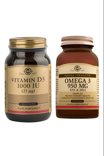 Solgar Vitamin D3 1000ıu 100 Kapsül & Omega 3 950 Mg 50 Kapsül ürün görseli 1