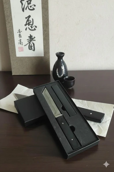 Japon Samurai Damascus Tanto Nadir - Resim 2