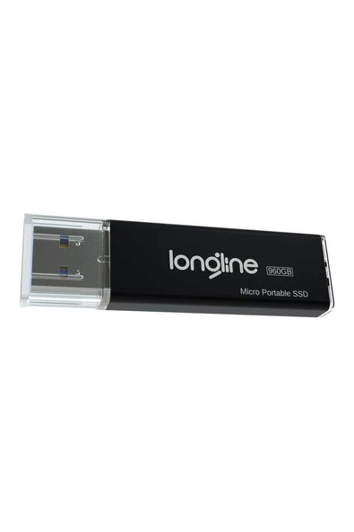 Longline LMPSSDB960GB Micro Portable 960GB USB SSD Flash Bellek Siyah 550/500MB/SN Okuma Yazma ürün görseli 1