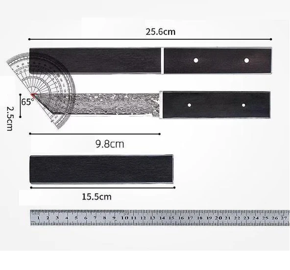 Japon Samurai Damascus Tanto Nadir - Resim 5