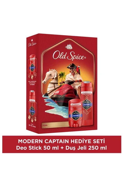 Old Spice Captain Modern Seti Deodorant Stick 50 ml + Duş Jeli 250 ml ürün görseli 1