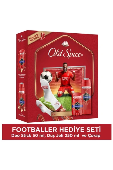 Old Spice Captain Footballer Set Deo Stick 50 ml+Duş Jeli 250 ml+Çorap ürün görseli 1