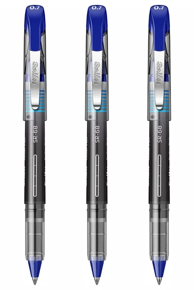 Mavi Pilot Kalem SR-68 Roller Pen 3 Adet Scrikss Pilot Kalem 0.7 mm Roller Uçlu Pilot Kalem İnce Uçlu Likit Mürekkepli ürün görseli 1