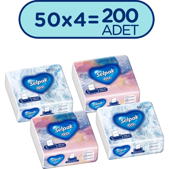 SELPAK Go Çek-Al Havlu 4*50 Yaprak ürün görseli 1