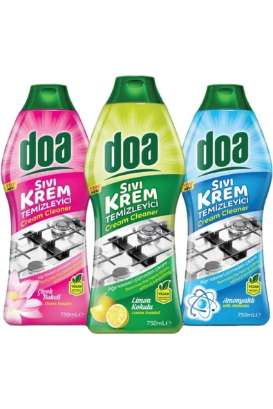 DOA SIVI KREM TEMİZLEYİCİ 750ML X 3 ADET ürün görseli 1