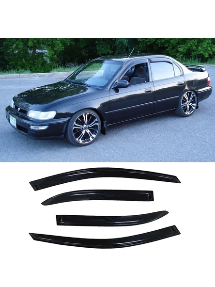 Toyota Corolla 1992-1998 Siyah 4.lü Mugen Cam Rüzgarlıgı ürün görseli 1