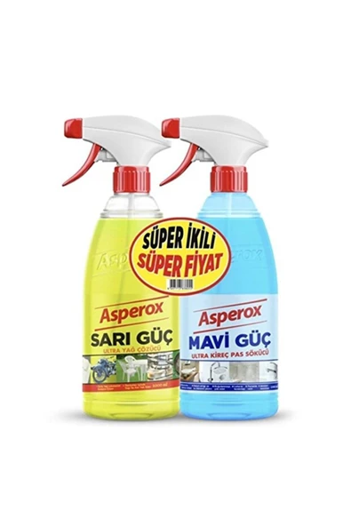 ASPEROX Sarı Güç 1 Litre Mavi Güç 1 Litre Süper İkili ürün görseli 1