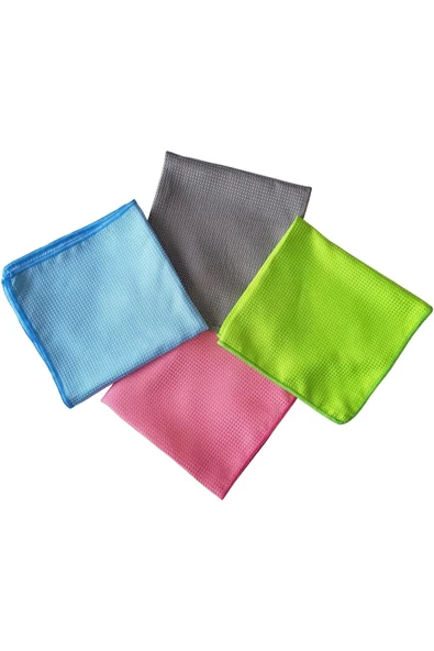 Mikrofiber süper sihirli bezler - 4 adet - cam temizleme bezi, araba pencere bezi, parlat ürün görseli 1