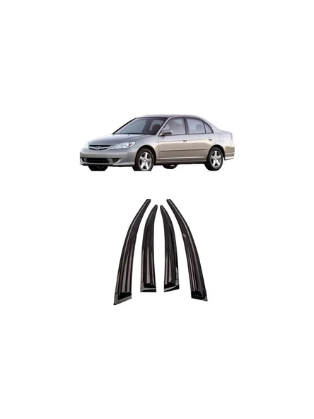 Honda Civic 2004-2006 Vtec Uyumlu Mugen 4 Lü Cam Rüzgarlığı ürün görseli 1