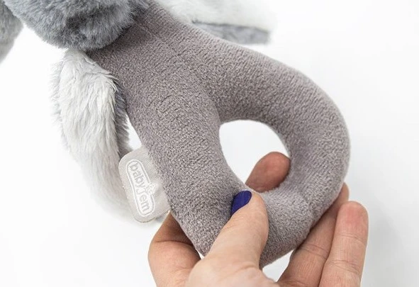 Tutmalı Peluş Mini Tavşan 842 Gri - Resim 5