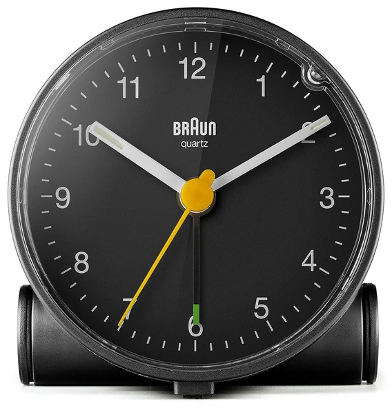 BRAUN BC01B SİYAH KLASiK ANALOG ALARMLI MASA SAATİ ürün görseli 1