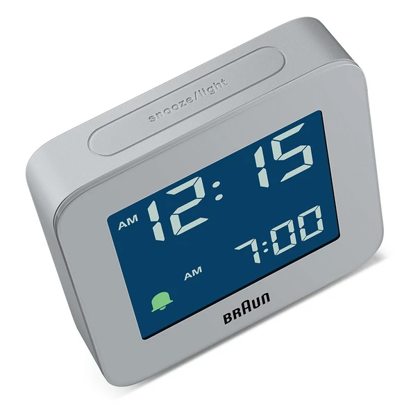 BRAUN BC09G GRİ DİJİTAL ALARMLI MASA SAATİ ürün görseli 1
