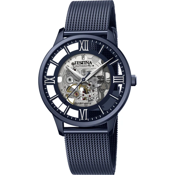 FESTINA F20574/1 AUTOMATIC SKELETON SAPPHIRE ERKEK KOL SAATİ ürün görseli 1