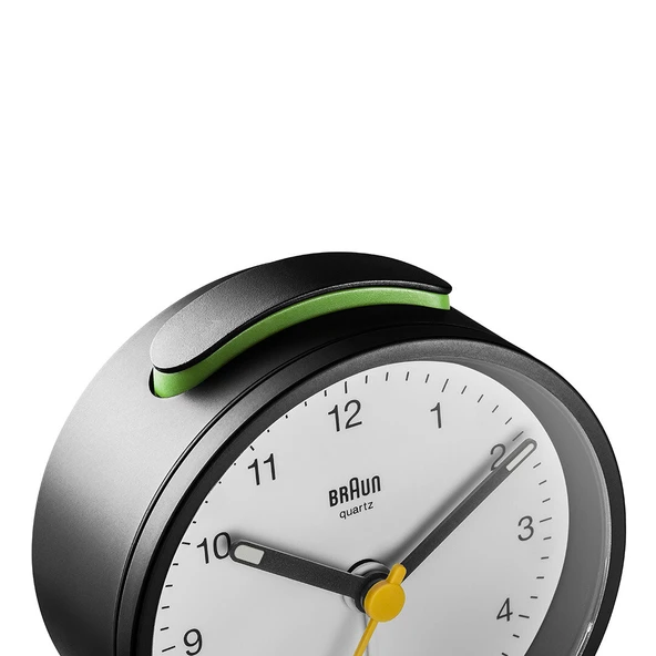 BRAUN BC12BW SİYAH-BEYAZ KLASİK ANALOG ALARMLI MASA SAATİ ürün görseli 1