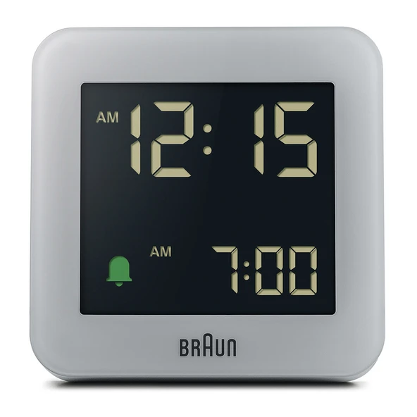 BRAUN BC09G GRİ DİJİTAL ALARMLI MASA SAATİ ürün görseli 1