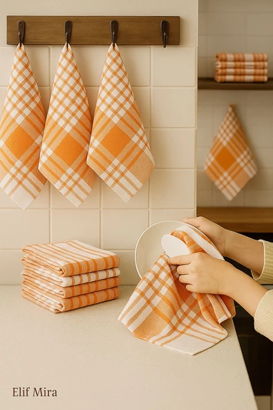 10 lu Lüks Mutfak Kurulama Bezi Seti 45x65 Cm Table Linen 10