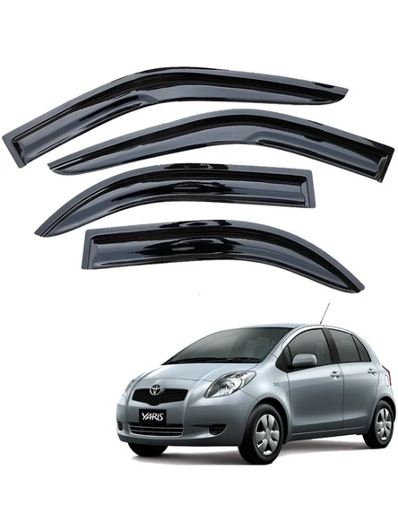 Toyota Yaris 2006-2012 Uyumlu Mugen Tip Cam Rüzgarlığı 4 Lü ürün görseli 1