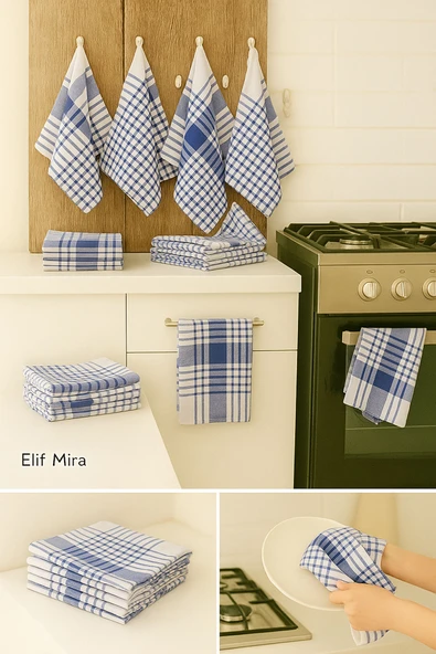 10 lu Lüks Mutfak Kurulama Bezi Seti 45x65 Cm Table Linen 6