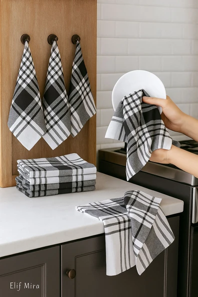 10 lu Lüks Mutfak Kurulama Bezi Seti 45x65 Cm Table Linen 8