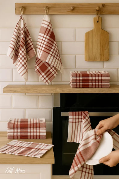10 lu Lüks Mutfak Kurulama Bezi Seti 45x65 Cm Table Linen 3