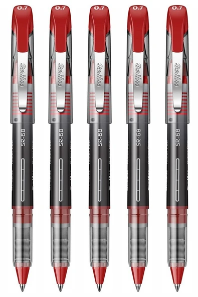 Kırmızı Pilot Kalem SR-68 Roller Pen 5 Adet Scrikss Pilot Kalem 0.7 mm Roller Uçlu Pilot Kalem İnce Uçlu Likit Mürekkep ürün görseli 1