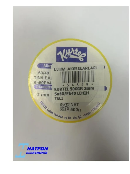 KURTEL 500GR 2mm  Sn60/Pb40 LEHİM TELİ ürün görseli 1