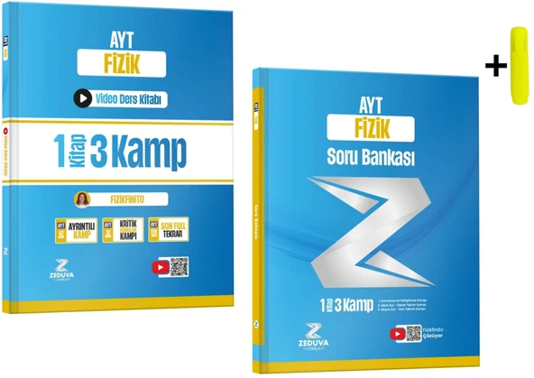 Zeduva Yayınları Fizikfinito AYT Fizik 1 Kitap 3 Kamp Video Ders Kitabı Ve Soru Bankası ürün görseli 1