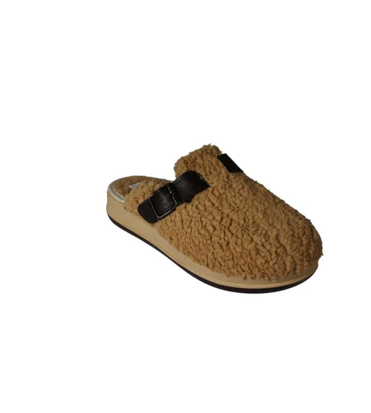 YAZKIŞ Kadın Siyah Camel Kışlık Ev Terliği ürün görseli 1