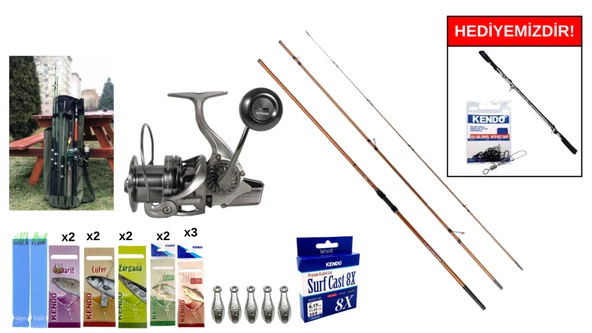 Okuma Trio Rex Surf 420cm&Ryuji Momentum 6000 Silver Surf Seti ürün görseli 1
