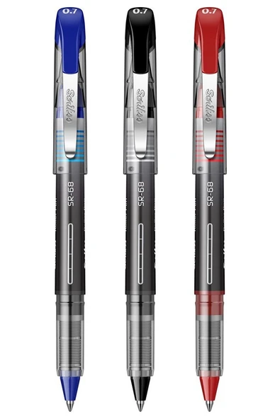 Siyah Kırmızı Mavi Pilot Kalem SR-68 Rolller Pen 3 Renk Scrikss Pilot Kalem 0.7 mm Roller Uçlu İnce Uçlu Likit Mürekkep ürün görseli 1