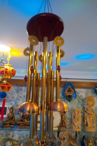 Deprem Zili Çanı Duvar Rüzgar Çanı Zili Feng Shui Bereket Çin Paralı ürün görseli 1