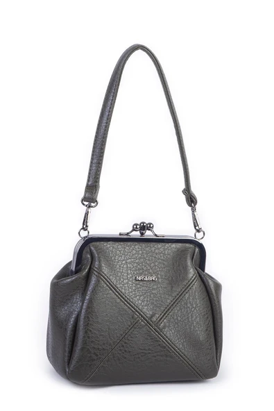 Nas Bag Mini Vintage Burslu Klipsli Kadın Omuz ve Çapraz Çanta Haki Victoria ( 20x17 cm) ürün görseli 1
