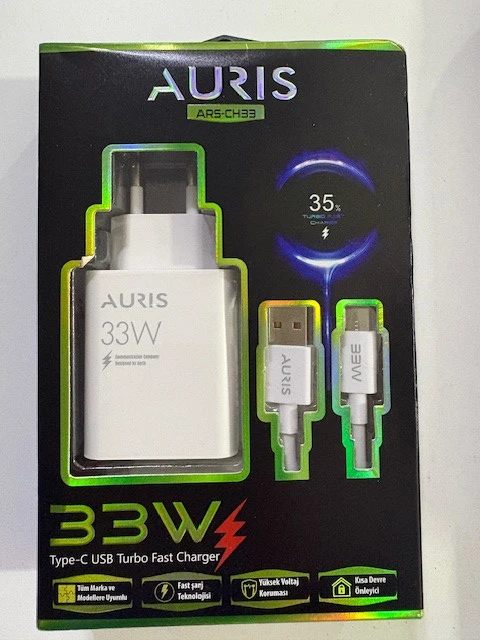 AURİS 33 W TYPE-C ŞARJ ALETİ HIZLI ŞARJ ürün görseli 1