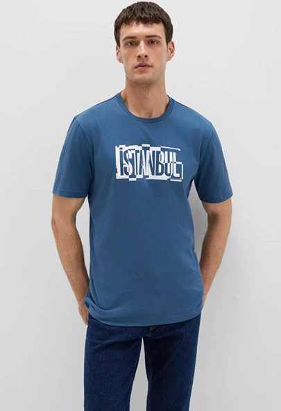 Mavi M0611789-90609 İstanbul Baskılı Tişört Erkek T-Shirt ürün görseli 1