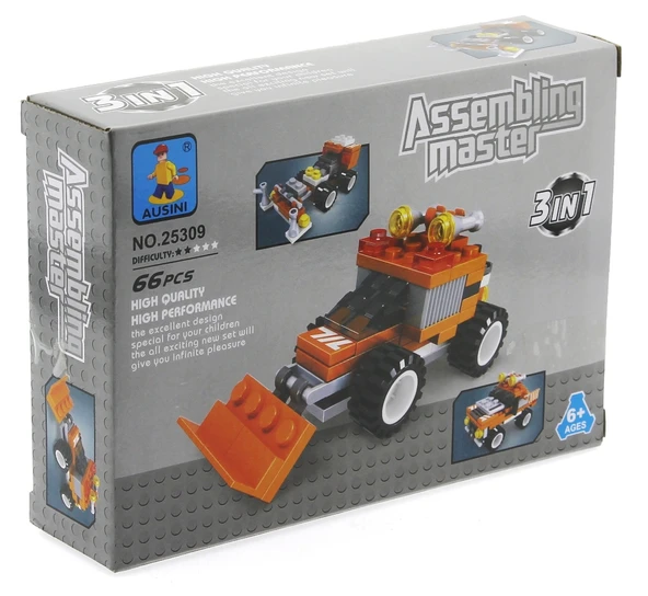 Ausini Assembling Master 3 in 1 66 Parça Traktörler - Resim 2